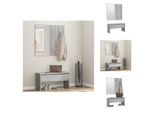 Vidaxl Set Di Mobili Da Corridoio In Legno Grigio Sonoma - Cassapanca E Panche Da Corridoio