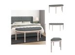 Vidaxl Panca Grigio Scuro 110,5X45X49 Cm In Tessuto - Panche