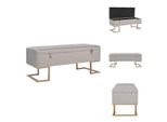 Vidaxl Panca Con Vano Portaoggetti 105 Cm In Velluto Grigio - Panche Per Sala E Cassapanca
