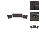 Vidaxl Set Di Cassapanche 3 Pz. Marrone - Cassapanche E Panche Da Sala