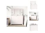 Vidaxl Cassapanca Bianca 60X32X45,5 Cm In Legno Massiccio Di Pino - Armadi