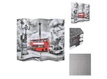 Vidaxl Divisorio Pieghevole 228 X 170 Cm London Bus Bianco E Nero - Divisorio Per Ambienti