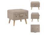 Vidaxl Sgabello Con Vano Portaoggetti 40 Cm In Tessuto Beige - Panche Per Il Corridoio E Per La Casa