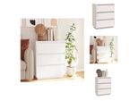 Vidaxl Credenza Bianca 60X34X75 Cm In Pino Massiccio - Credenze