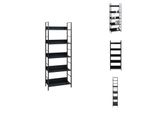 Vidaxl Libreria 5 Ripiani Nero 60X27,6X158,5 Cm Materiale A Base Di Legno - Librerie E Librerie