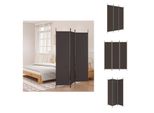 Vidaxl Paravento 3 Pezzi Marrone 150X200 Cm Tessuto - Divisorio Per Ambienti