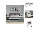 Vidaxl Comodini 2 Pz. Bianco 40X35X50 Cm - Armadi