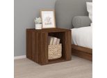 Maison Exclusive - Comodino Effetto Rovere Marrone 41X40X36 Cm Materiale Ligneo