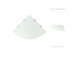 Vidaxl Mensole Angolari 2 Pezzi Con Staffe Cromate In Vetro Bianco 45X45Cm - Mensole A Muro