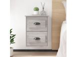 Maison Exclusive - Comodini Da Parete 2 Pezzi Grigio Sonoma 41,5X36X53 Cm