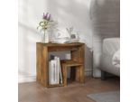 Maison Exclusive - Comodino In Rovere Affumicato 40X30X40 Cm Materiale Ligneo