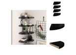 Vidaxl Mensole Galleggianti Ad Angolo 4 Pz. Mdf Nero Lucido 35X35X3,8 Cm - Mensole A Muro
