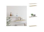 Vidaxl Mensole Galleggianti 2 Pz. Effetto Quercia E Bianco 80X23,5X3,8 Cm Mdf - Mensole A Muro