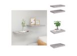 Vidaxl Mensole Galleggianti 2 Pz. Mdf Grigio Cemento 40X23X3,8 Cm - Mensole Da Parete