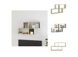Vidaxl Scaffale A Muro Rovere Sonoma 100X18X53 Cm Materiale A Base Di Legno - Scaffali A Muro
