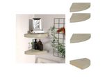 Vidaxl Mensole Galleggianti Ad Angolo 2 Pz. Aspetto Quercia 25X25X3,8 Cm Mdf - Mensole A Muro