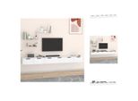 Vidaxl Armadi A Muro 2 Pz. Bianco 102X30X20 Cm Materiale A Base Di Legno - Mensole A Muro