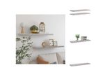 Vidaxl Mensole Galleggianti 2 Pz. Grigio Cemento 90X23,5X3,8 Cm Mdf - Mensole Da Parete