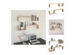 Vidaxl Mensole A Muro 2 Pezzi Rovere Sonoma 100X15X20 Cm Materiale A Base Di Legno - Mensole A Muro