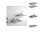 Vidaxl Mensole Da Parete Galleggianti 2 Pz. Grigio 40X23X3,8Cm Mdf - Mensole Da Parete