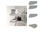 Vidaxl Mensole Galleggianti Ad Angolo 2 Pz. Mdf Grigio 35X35X3,8 Cm - Mensole Da Parete