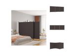 Vidaxl Paravento 3 Pezzi Marrone 525X180 Cm Tessuto - Divisorio Per Ambienti