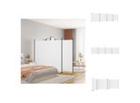 Vidaxl Paravento 4 Pezzi Bianco 698X180 Cm Tessuto - Divisorio Per Ambienti