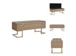 Vidaxl Panca Con Vano Portaoggetti 105 Cm In Velluto Beige - Panche Per Sala E Cassapanca