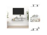 Vidaxl Scaffale Da Parete Per Tv Grigio Sonoma 125X18X23 Cm In Legno - Scaffali Da Parete