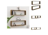 Vidaxl Mensole Da Parete 2 Pz. Rovere Affumicato 100X15X30 Cm Materiale A Base Di Legno - Mensole A Muro