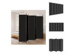 Vidaxl Schermo Pieghevole 6 Pezzi Nero 300X200 Cm Tessuto - Divisorio Per Ambienti
