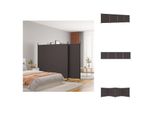 Vidaxl Paravento 4 Pezzi Marrone 698X180 Cm Tessuto - Divisorio Per Ambienti