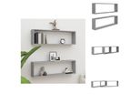 Vidaxl Mensole Da Parete 2 Pz. Grigio Sonoma 100X15X30 Cm Materiale A Base Di Legno - Mensole A Muro