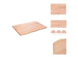 Vidaxl Mensola A Muro Marrone Chiaro 80X60X2 Cm In Legno Massiccio Trattato Con Rovere - Mensole A Muro