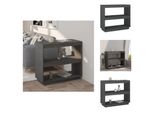 Vidaxl Libreria Grigia 80X35X71 Cm In Legno Di Pino Massiccio - Librerie E Scaffali