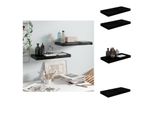 Vidaxl Mensole Galleggianti 2 Pz. Nero Lucido 50X23X3,8 Cm Mdf - Mensole A Muro