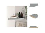 Vidaxl Mensola Galleggiante Angolare Grigia 35X35X3,8 Cm Mdf - Mensole A Muro