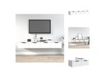 Vidaxl Armadi A Muro 2 Pz. Bianco 68X30X20 Cm Materiale A Base Di Legno - Mensole A Muro