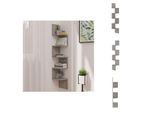 Vidaxl Scaffale A Muro Angolare Grigio Cemento 19X19X123 Cm Materiale A Base Di Legno - Scaffali A Muro
