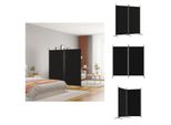 Vidaxl Paravento 2 Pezzi Nero 175X180 Cm Tessuto - Divisorio Per Ambienti