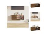 Vidaxl Armadio A Muro Marrone Miele 80X30X30 Cm In Legno Di Pino Massiccio - Mensole A Muro