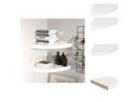 Vidaxl Mensole Galleggianti Ad Angolo 2 Pz. Mdf Bianco 35X35X3,8 Cm - Mensole A Muro