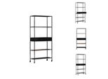 Vidaxl Libreria 80X35X180 Cm Legno Di Mango Grezzo E Ferro - Librerie E Scaffalature
