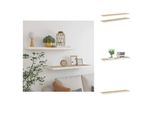 Vidaxl Mensole Galleggianti 2 Pz. Rovere E Bianco 90X23,5X3,8 Cm Mdf - Mensole A Muro