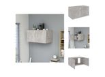 Vidaxl Armadio A Muro Grigio Cemento 80 X 39 X 40 Cm Materiale A Base Di Legno - Mensole A Muro