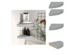 Vidaxl Mensole Galleggianti Ad Angolo 2 Pz. Mdf Grigio 25X25X3,8 Cm - Mensole A Muro