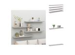 Vidaxl Mensole Galleggianti 4 Pz. Grigio Cemento 120X23,5X3,8 Cm Mdf - Mensole A Muro