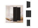 Vidaxl Paravento 3 Pezzi Nero 150X220 Cm Tessuto - Divisorio Per Ambienti