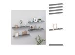 Vidaxl Mensole Da Parete 4 Pz. Grigio 60X9X3 Cm - Mensole A Muro