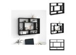 Vidaxl Mensola A Muro Nera 75X16X55 Cm In Legno - Mensole A Muro